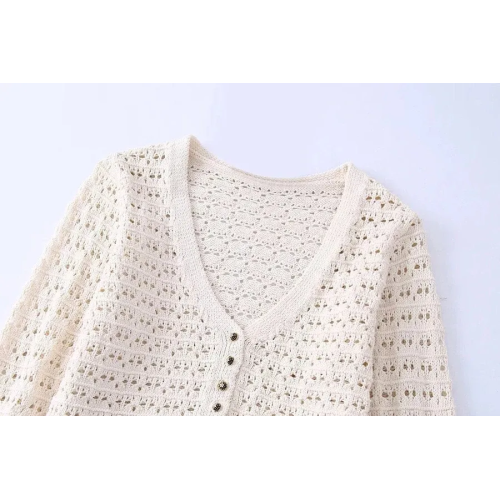 Women's Cardigan Hollow Sweater Women's hollow knitted cardigan Manufactory